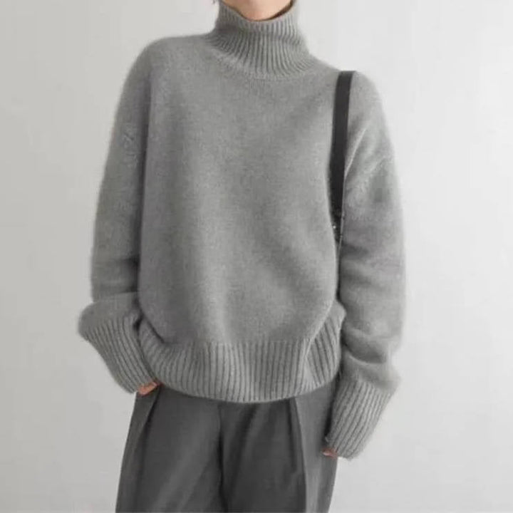 Damen Rollkragenpullover mit weitem Schnitt
