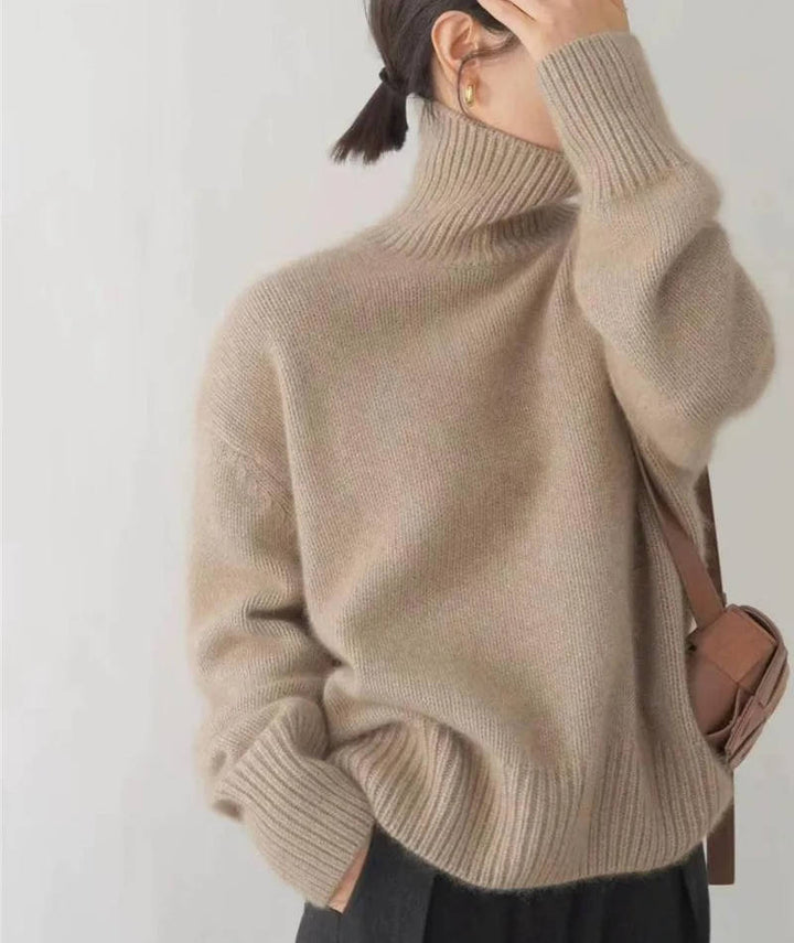 Damen Rollkragenpullover mit weitem Schnitt