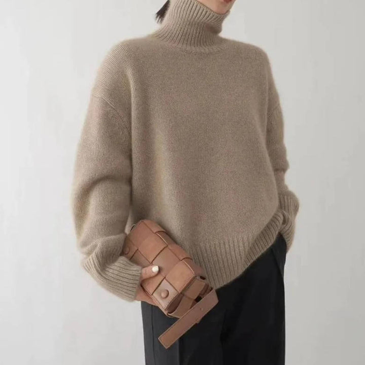 Damen Rollkragenpullover mit weitem Schnitt