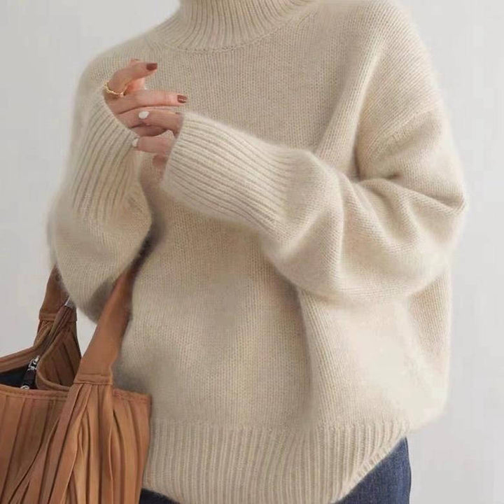 Damen Rollkragenpullover mit weitem Schnitt
