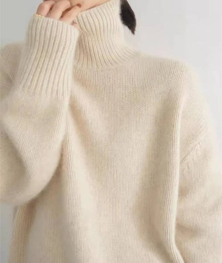 Damen Rollkragenpullover mit weitem Schnitt