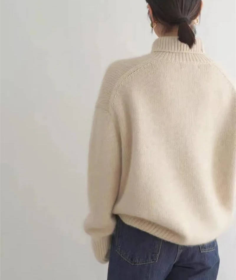 Damen Rollkragenpullover mit weitem Schnitt