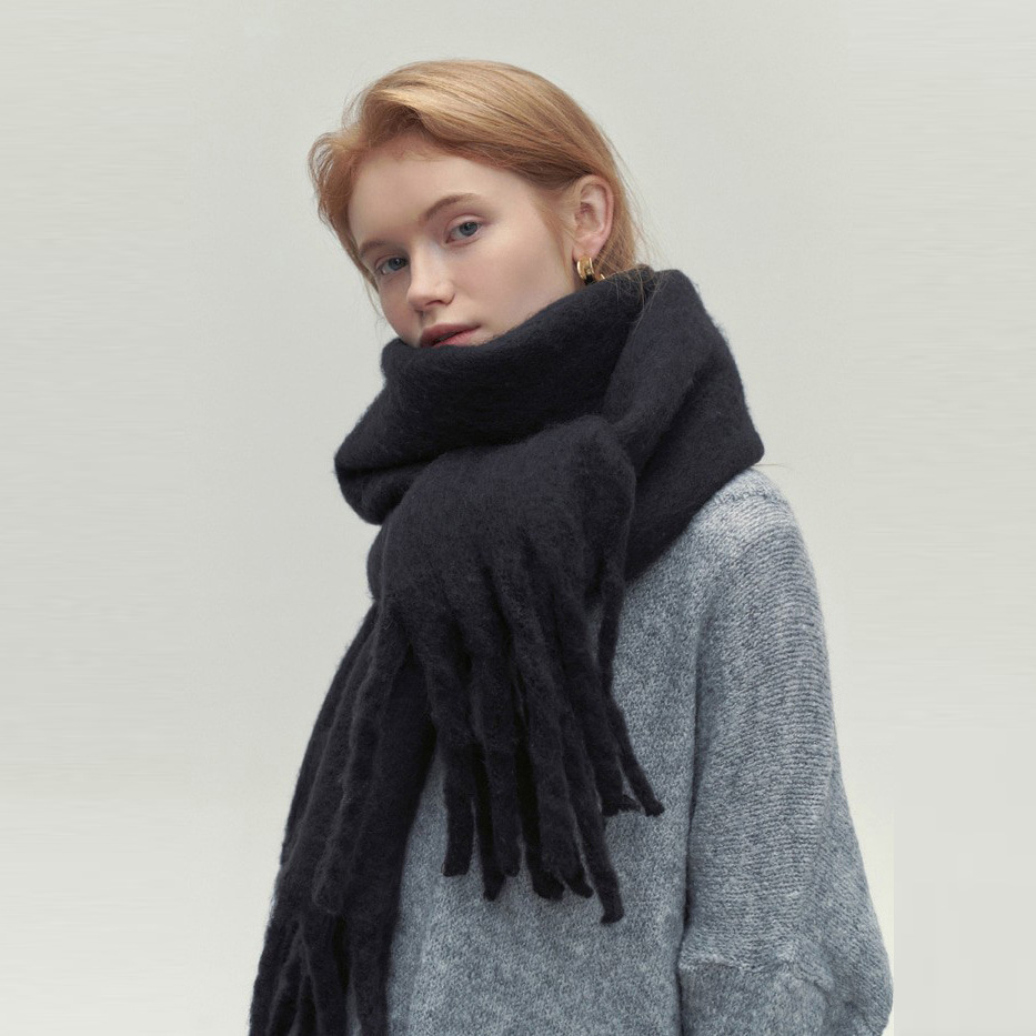 Damen Schal mit daisy für Alltag und Freizeit - Braun
