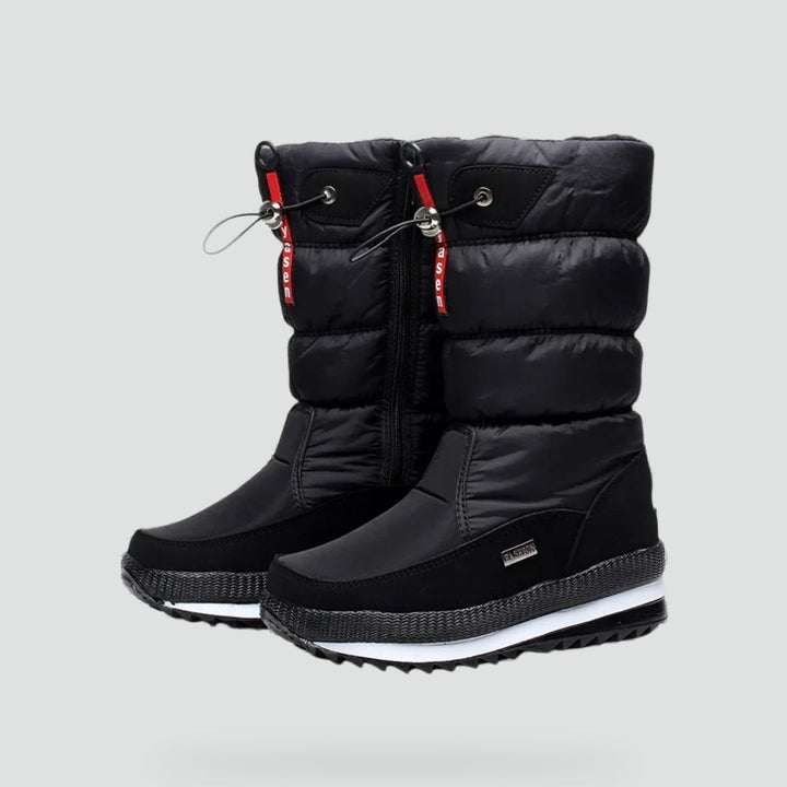 Damen Schneestiefel mit Steppschaft und seitlichem Reissverschluss