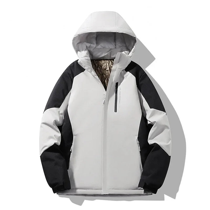 Damen Skijacke mit langen Ärmeln und Colorblock - Lila