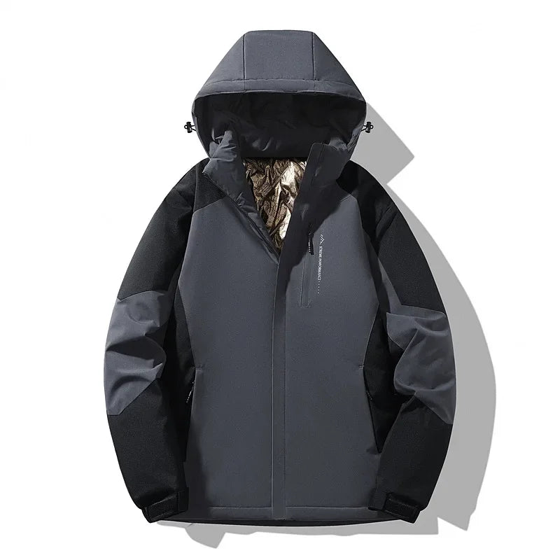 Damen Skijacke mit langen Ärmeln und Colorblock - Lila
