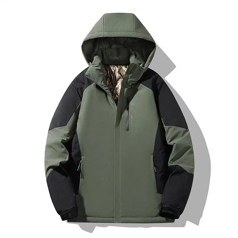 Damen Skijacke mit langen Ärmeln und Colorblock - Lila