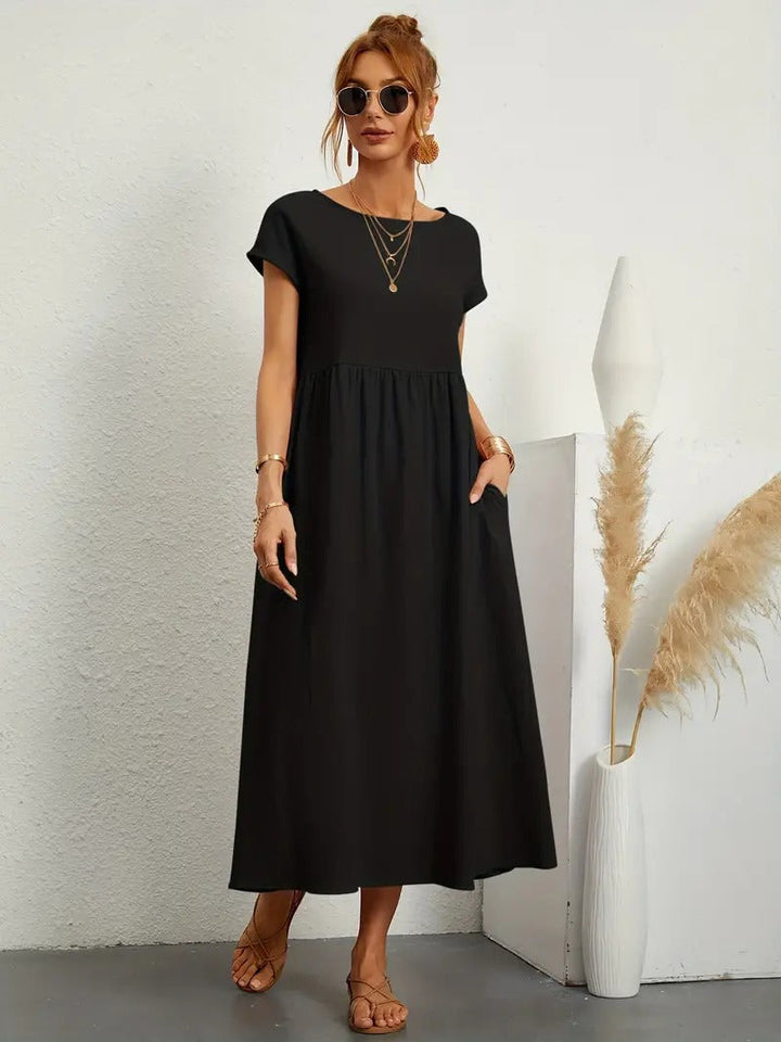 Cléophée - Robe Élégante Avec Poches Pratiques Et Coupe Fluide
