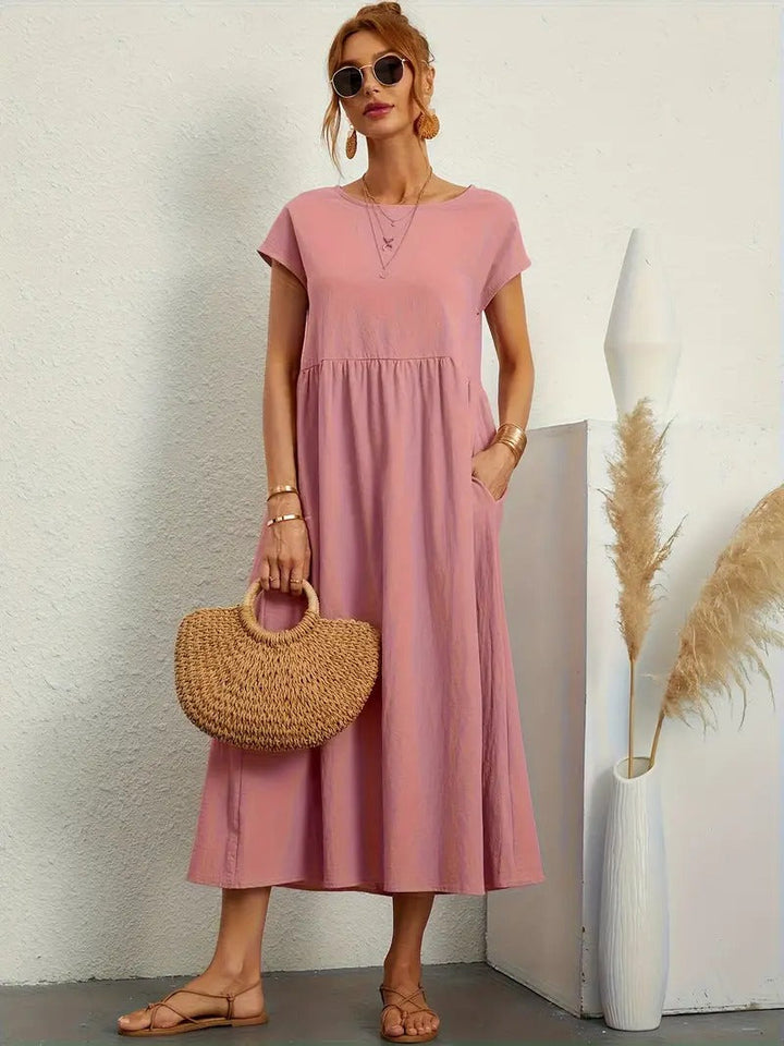 Cléophée - Robe Élégante Avec Poches Pratiques Et Coupe Fluide