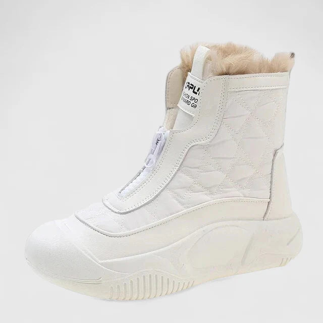 Damen Stiefel mit Winter-Design für Alltag und Freizeit - Lila
