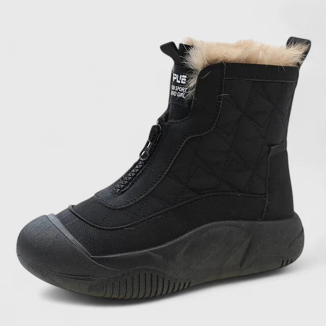 Damen Stiefel mit Winter-Design für Alltag und Freizeit - Lila
