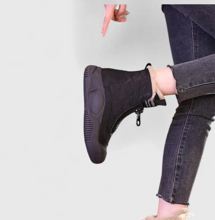 Damen Stiefel mit Winter-Design für Alltag und Freizeit - Lila