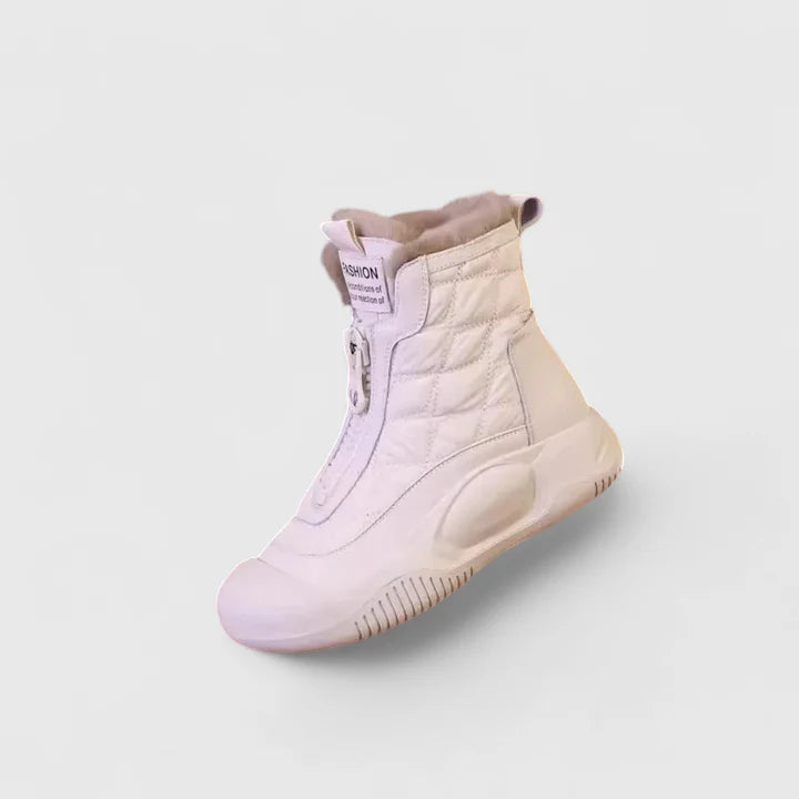 Damen Stiefel mit Winter-Design für Alltag und Freizeit - Weiss