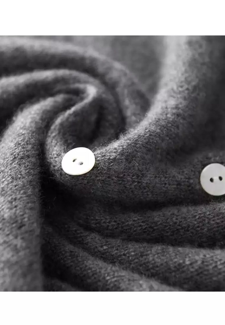 Damen Strickjacke mit schräger Knopfleiste