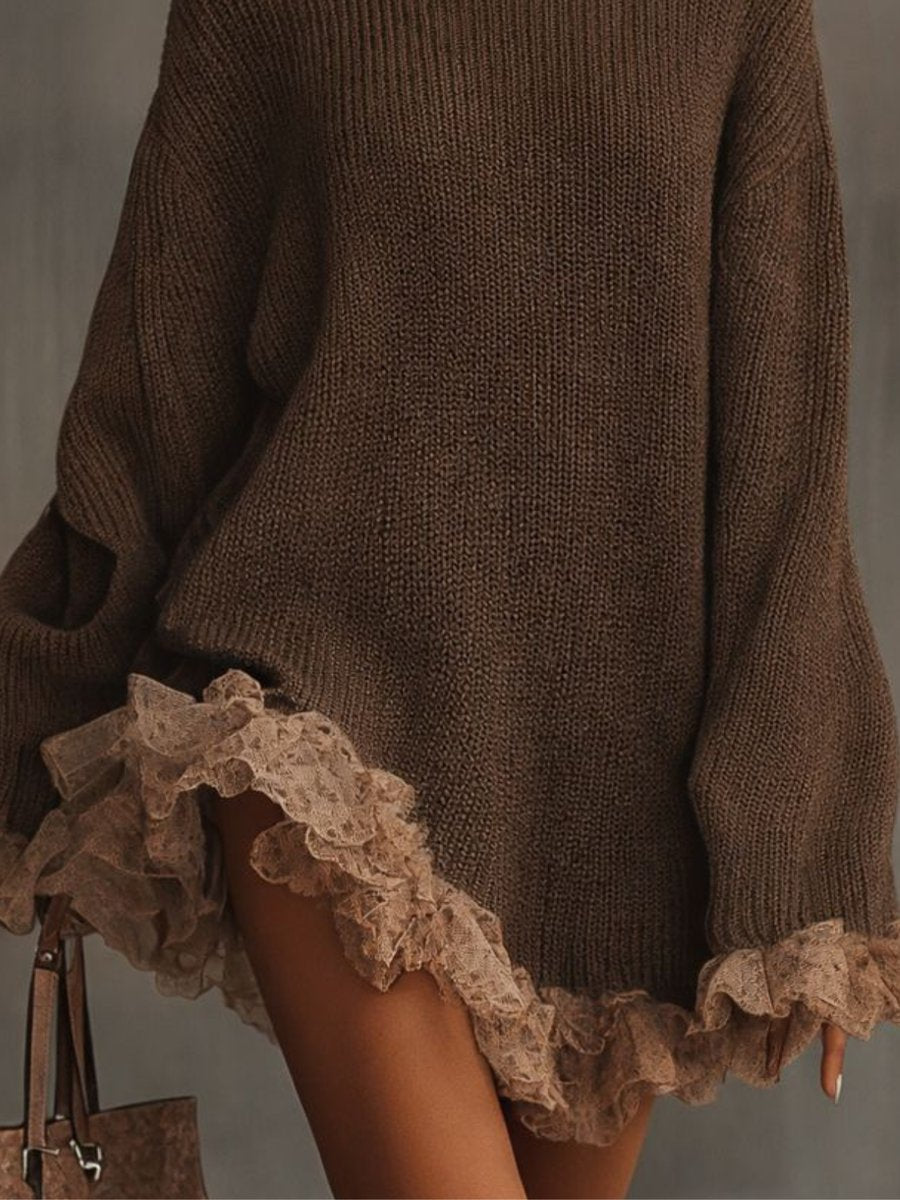 Damen Strickkleid mit Rollkragen für Alltag und Anlässe