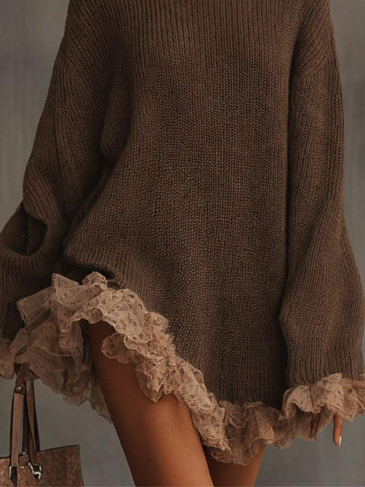 Damen Strickkleid mit Rollkragen für Alltag und Anlässe
