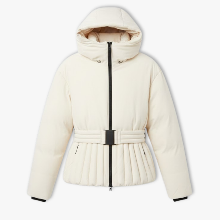 Damen Winterjacke mit Kapuze und gesteppter Saumpartie