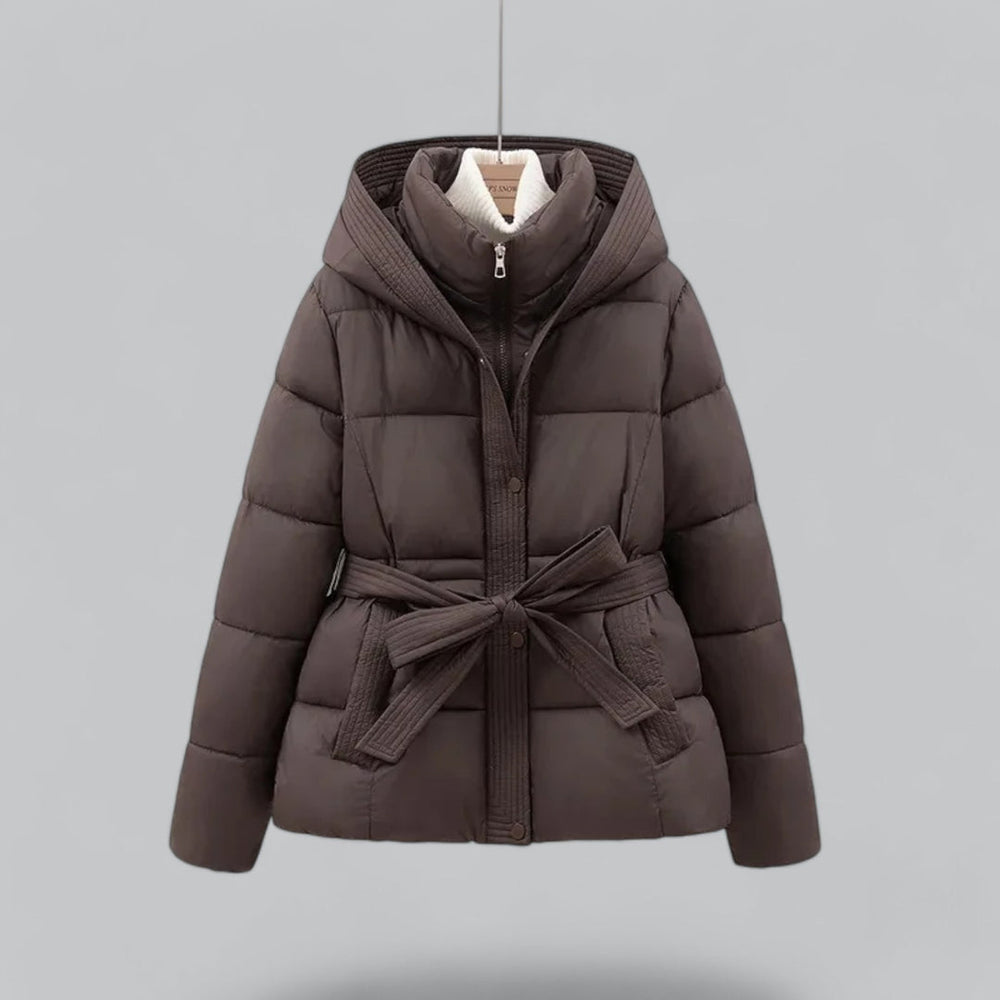 Damen Winterjacke mit Kapuze und Steppung