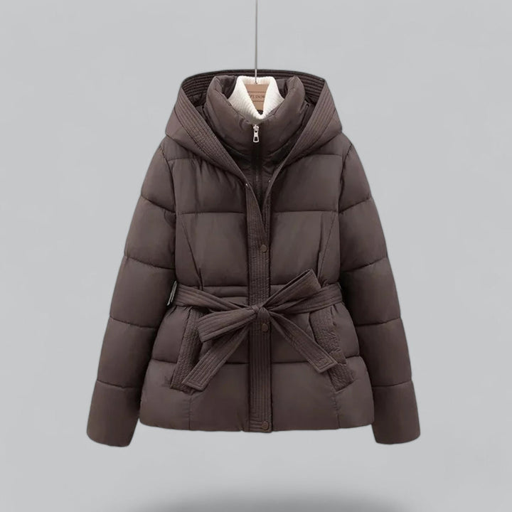 Damen Winterjacke mit Kapuze und Steppung