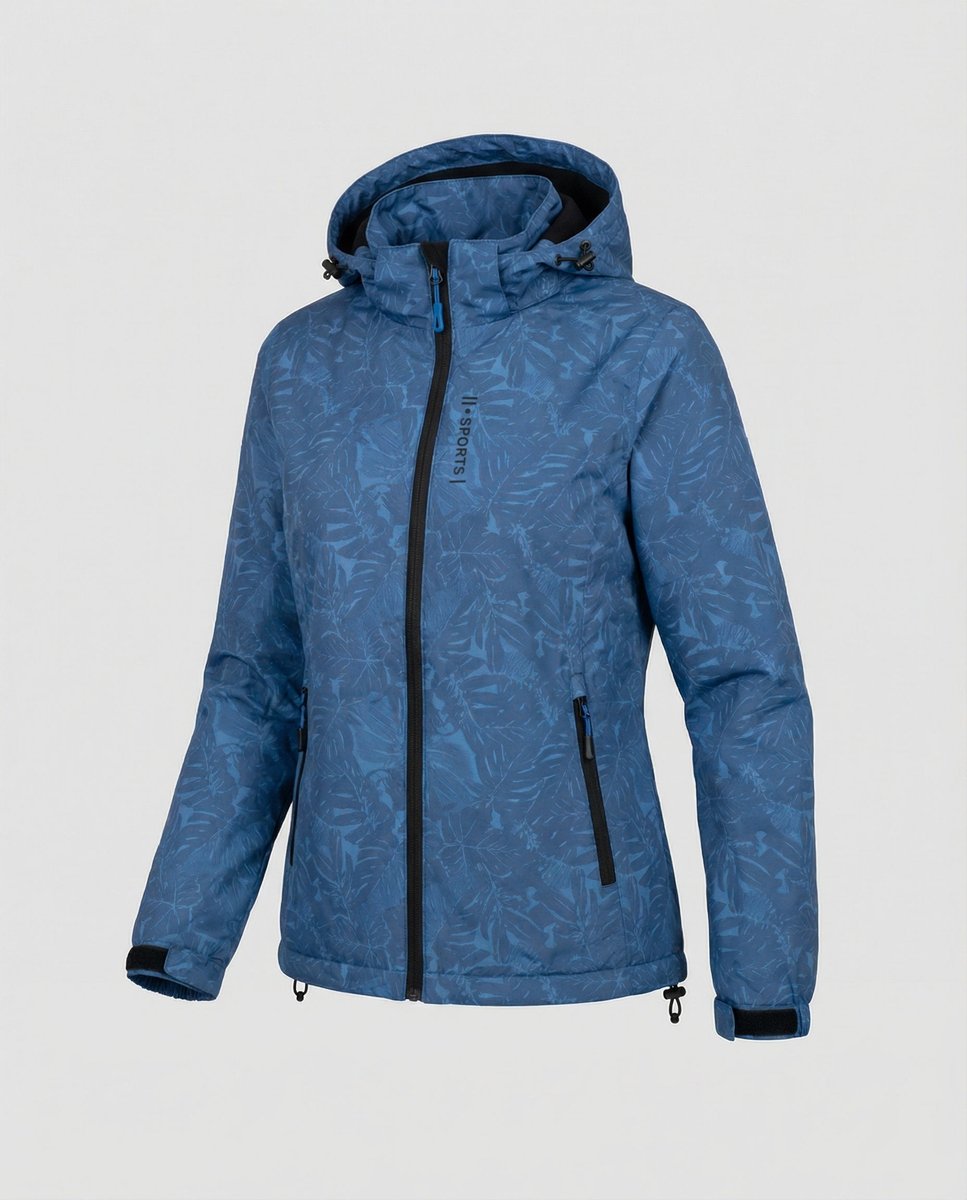 Winterjacke Damen Wasserdichte Gefütterte Outdoorjacke mit Kapuze