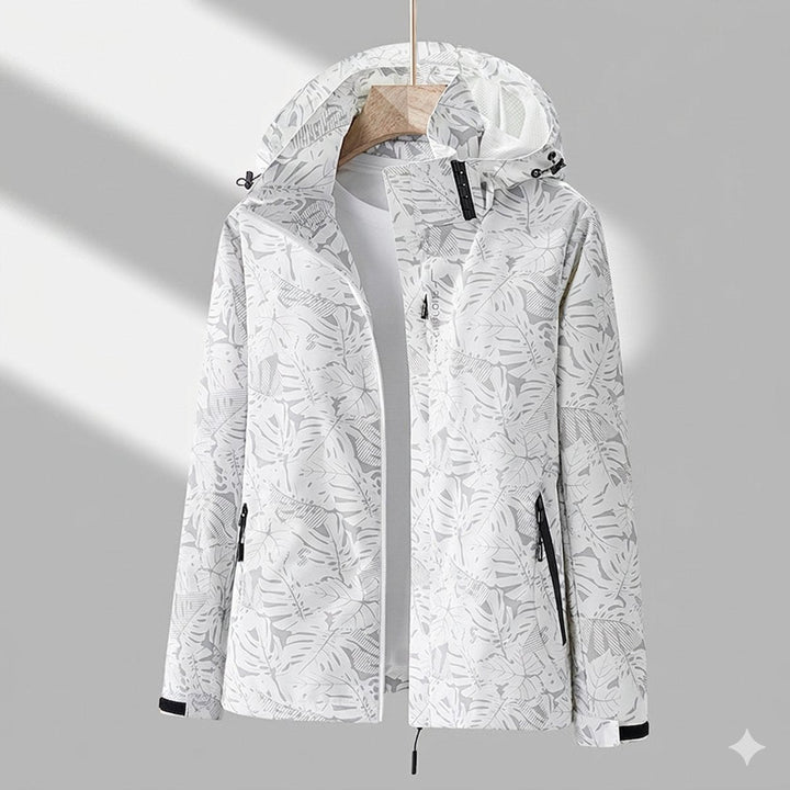Winterjacke Damen Wasserdichte Gefütterte Outdoorjacke mit Kapuze - Grau