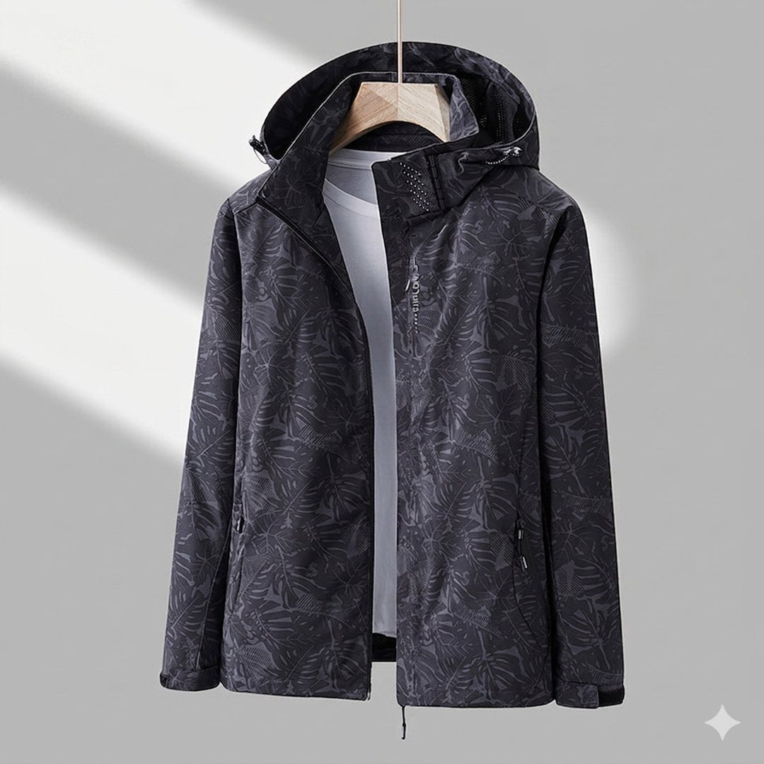 Winterjacke Damen Wasserdichte Gefütterte Outdoorjacke mit Kapuze - Schwarz