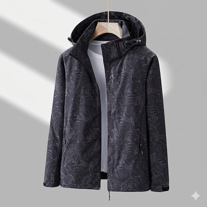 Winterjacke Damen Wasserdichte Gefütterte Outdoorjacke mit Kapuze - Schwarz