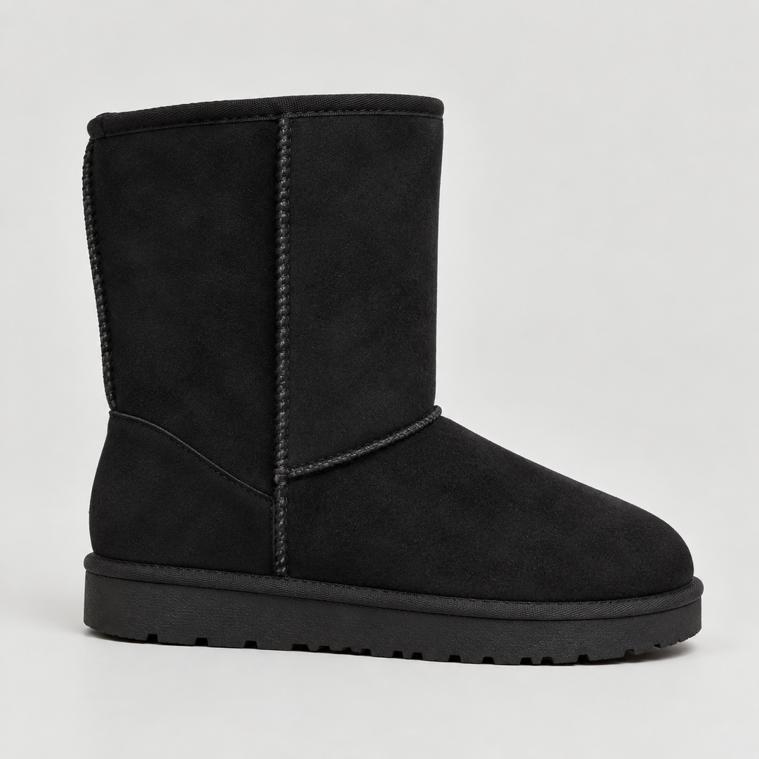Damen Winterstiefel mit halbhohem Schaft und dicker Sohle