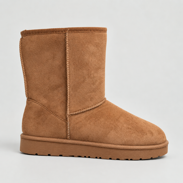Damen Winterstiefel mit halbhohem Schaft und dicker Sohle