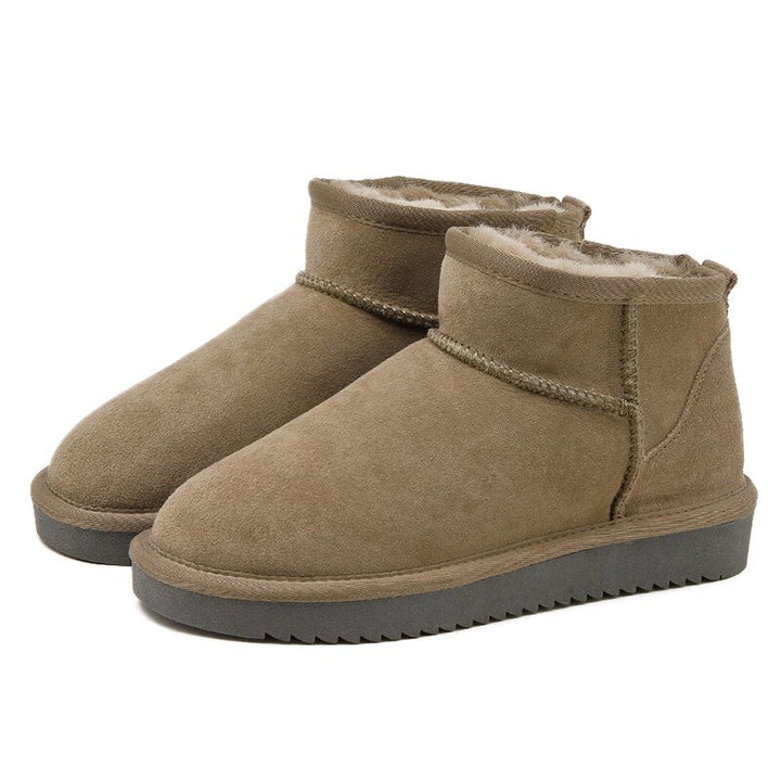Damen Winterstiefel mit kurzem Schaft und Plüschfutter