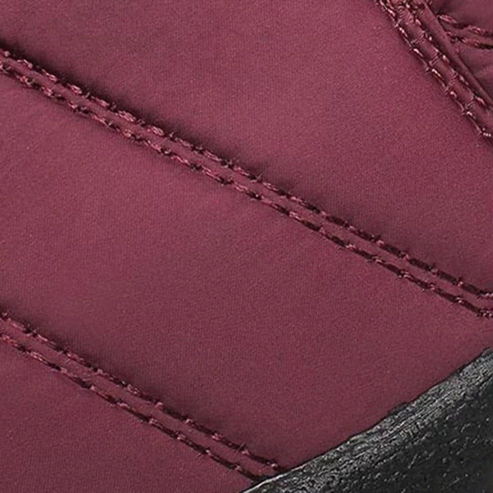 Damen Winterstiefel mit Steppnähten und weichem Kragen
