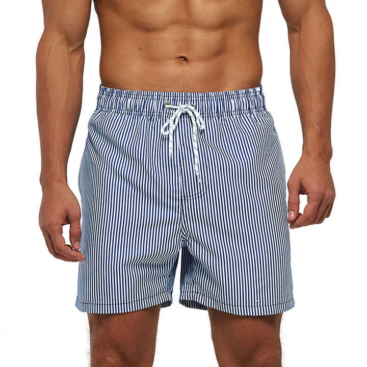 Herren Badeshorts Bedruckt mit Taschen Kordelzug Schnelltrocknend