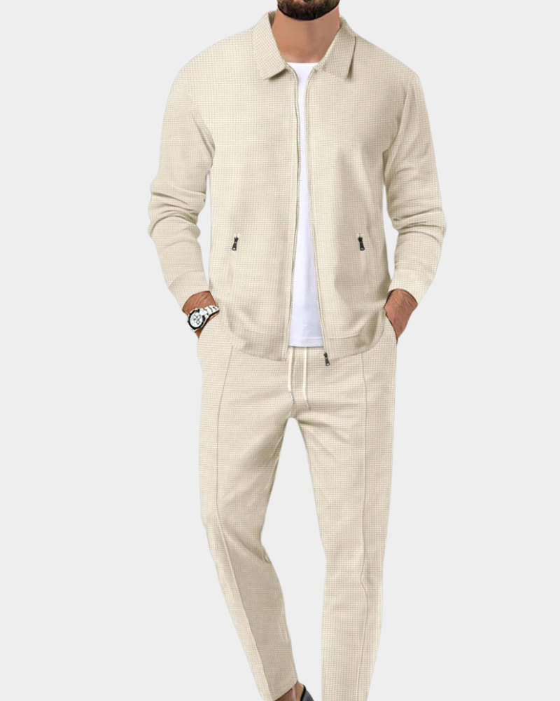 Herren Blazer mit klarem Schnitt für kalte Tage - Beige
