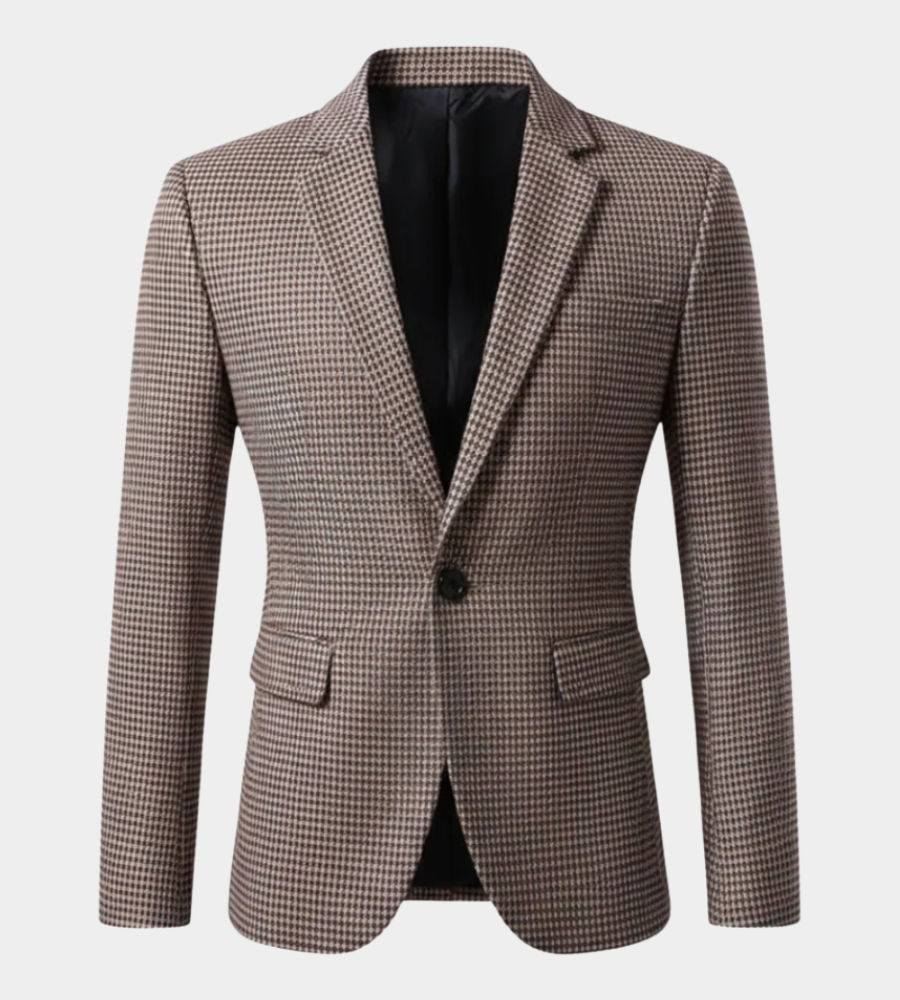Herren Blazer mit langen Ärmeln für den Alltag - Khaki