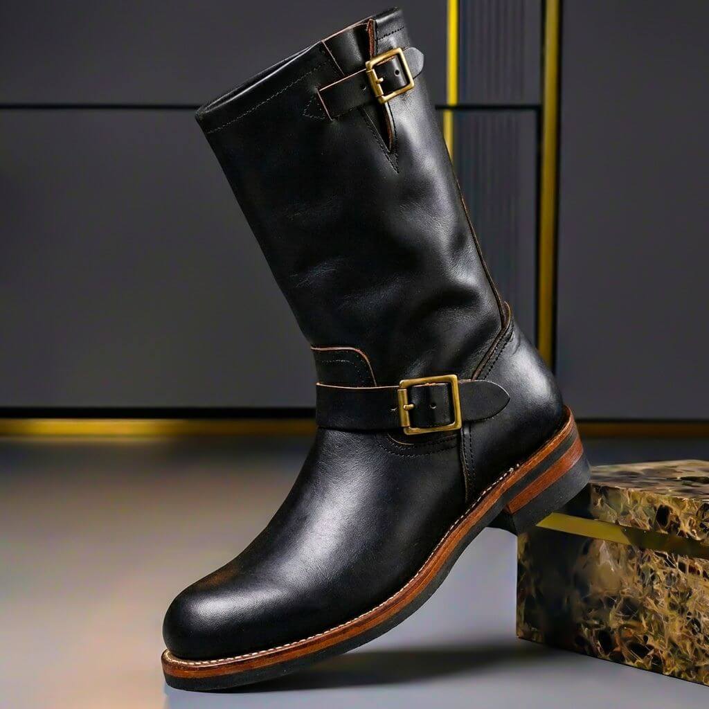 Herren Boots mit zwei Schnallen am Schaft