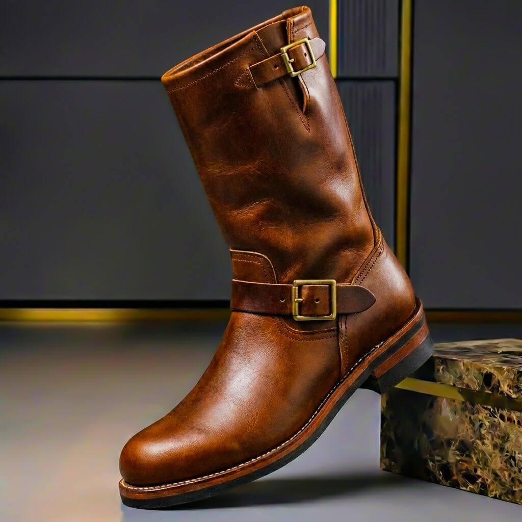 Herren Boots mit zwei Schnallen am Schaft