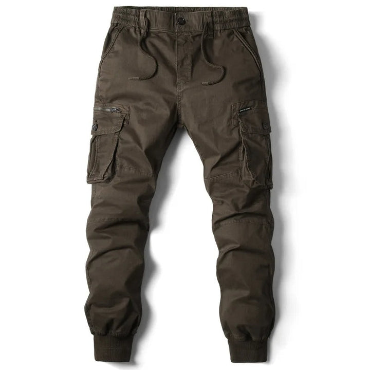Herren Cargo-Jogginghose Tapered Kordelzug Mehrere Taschen