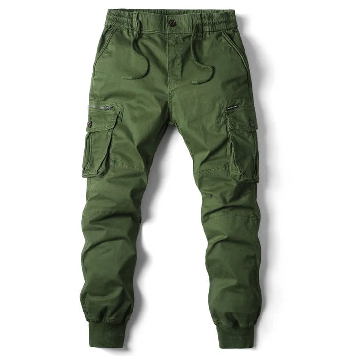 Herren Cargo-Jogginghose Tapered Kordelzug Mehrere Taschen