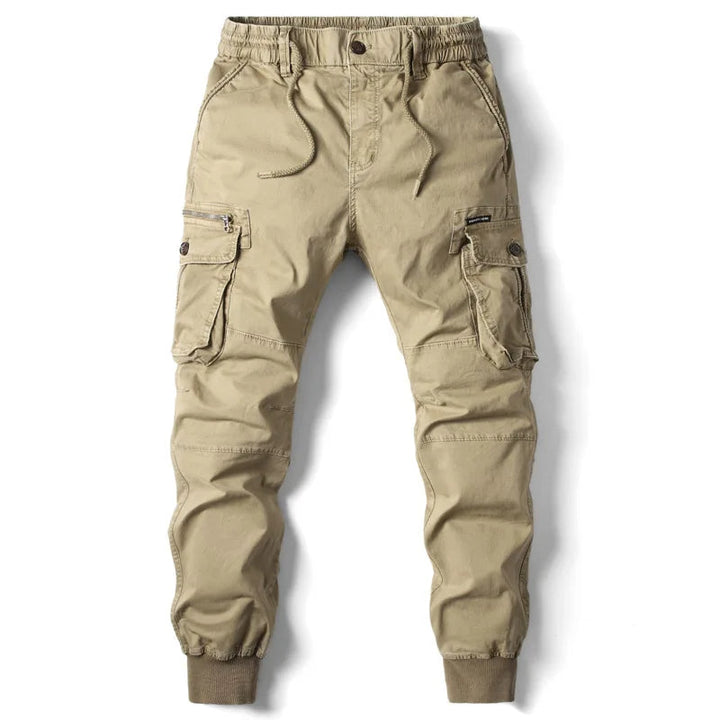 Herren Cargo-Jogginghose Tapered Kordelzug Mehrere Taschen