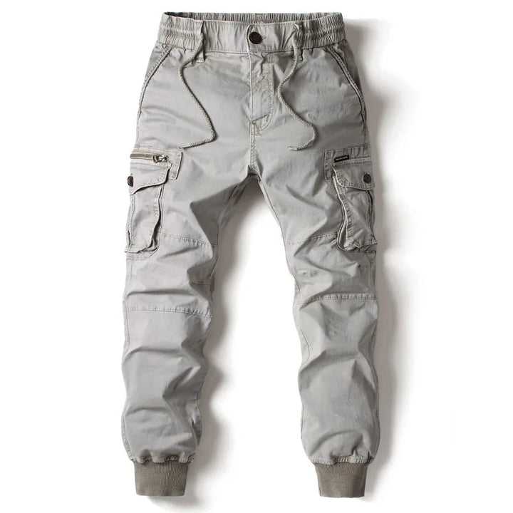 Herren Cargo-Jogginghose Tapered Kordelzug Mehrere Taschen