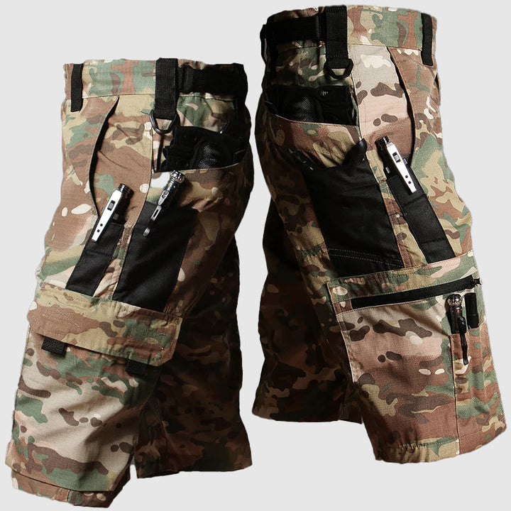 Herren Cargo-Shorts Camouflage Knielang Mehrere Taschen