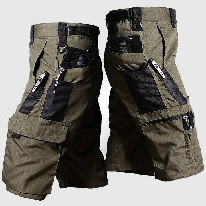 Herren Cargo-Shorts Camouflage Knielang Mehrere Taschen
