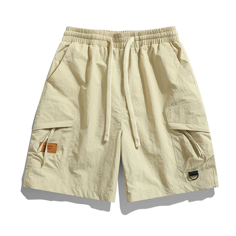 Herren Cargo-Shorts Elastischer Bund Leicht Relaxed Fit