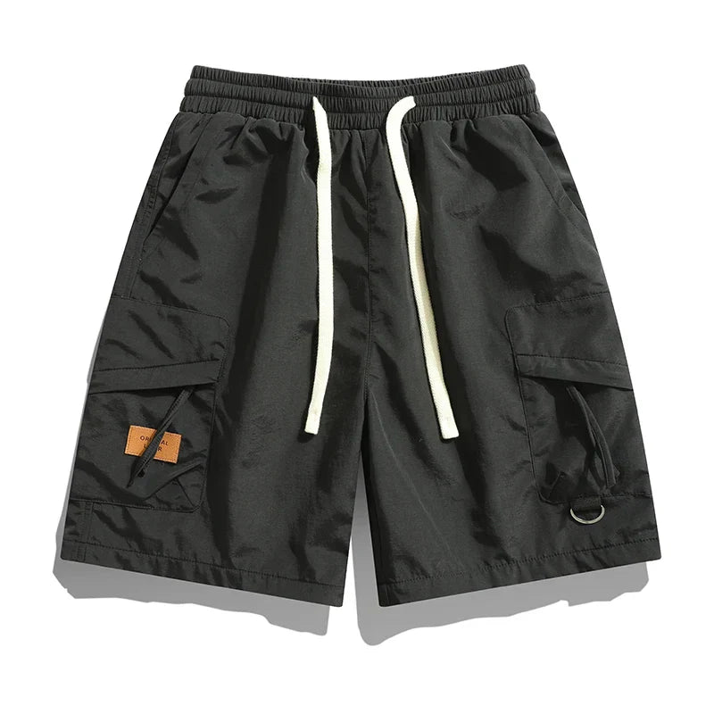 Herren Cargo-Shorts Elastischer Bund Leicht Relaxed Fit