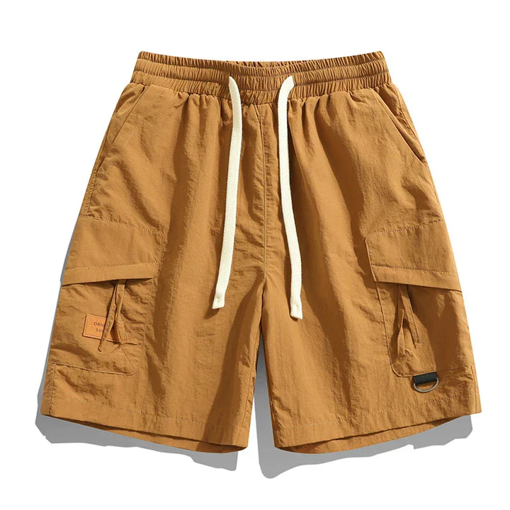Herren Cargo-Shorts Elastischer Bund Leicht Relaxed Fit