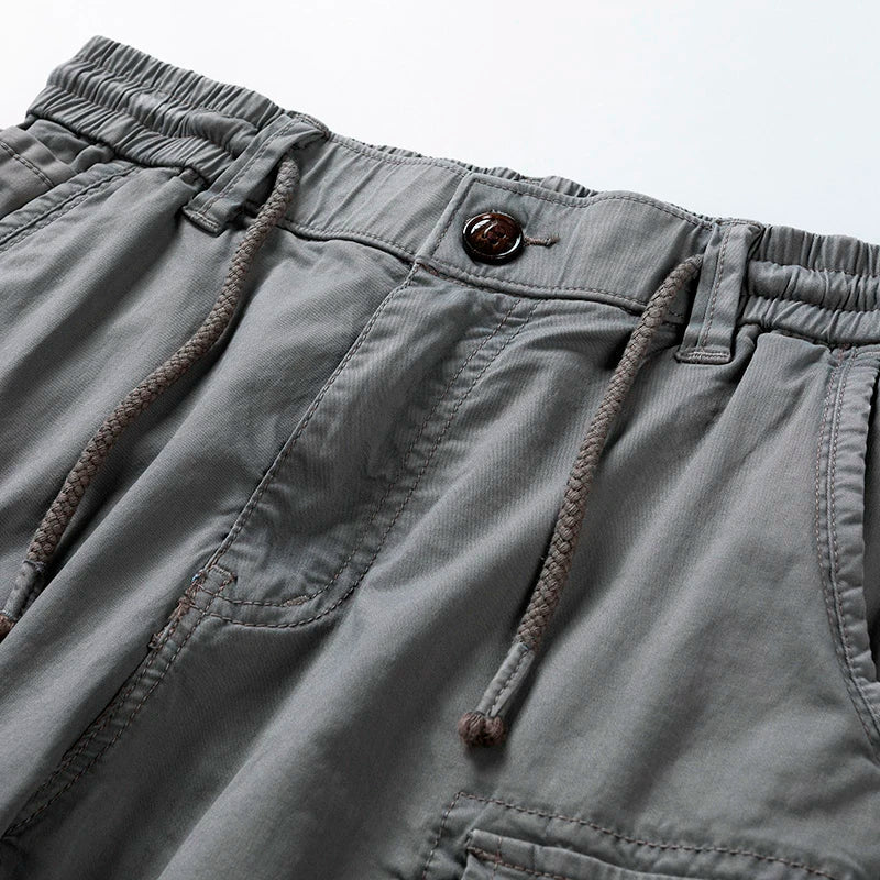 Herren Cargo-Shorts Mehrere Taschen Relaxed Fit Knielang