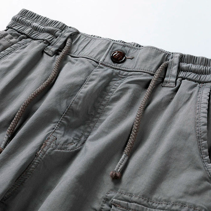 Herren Cargo-Shorts Mehrere Taschen Relaxed Fit Knielang
