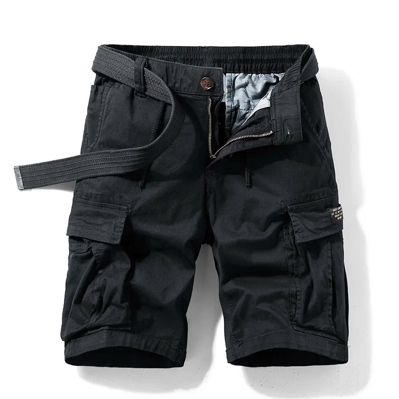 Herren Cargo-Shorts Mehrere Taschen Relaxed Fit Knielang
