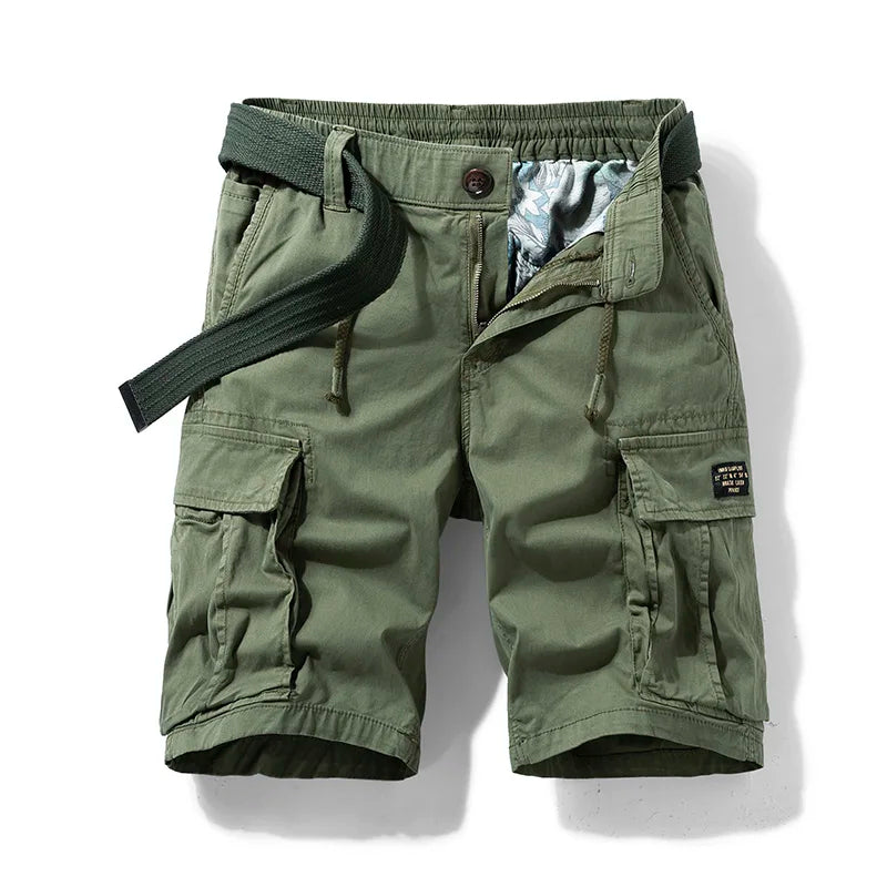 Herren Cargo-Shorts Mehrere Taschen Relaxed Fit Knielang