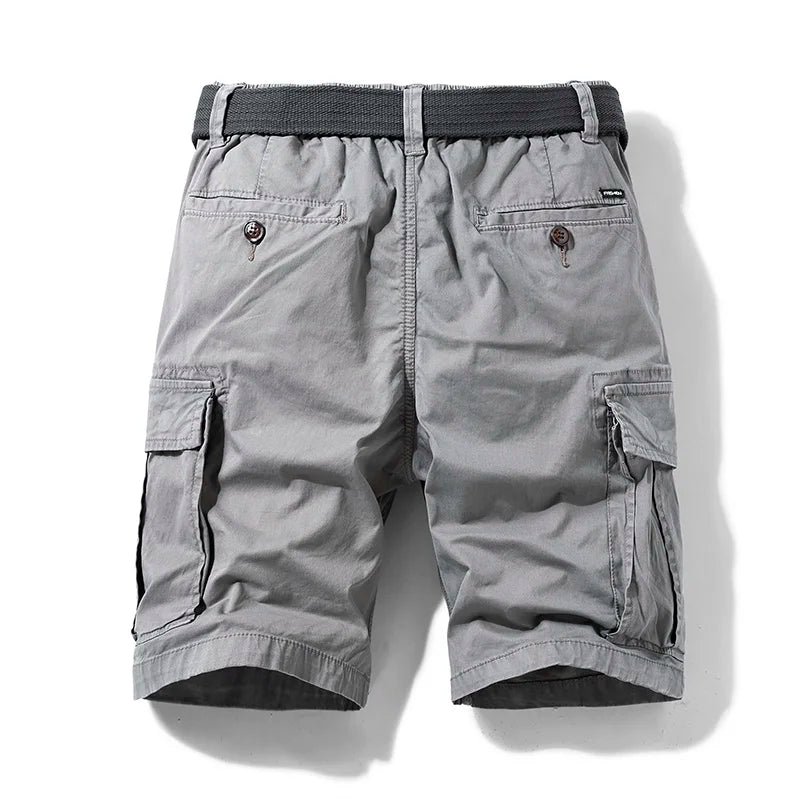Herren Cargo-Shorts Mehrere Taschen Relaxed Fit Knielang